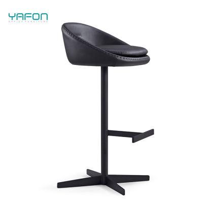 Modern Leather Restaurant Cafe Dining Lounge Living Room Furniture Stool Bar Chair