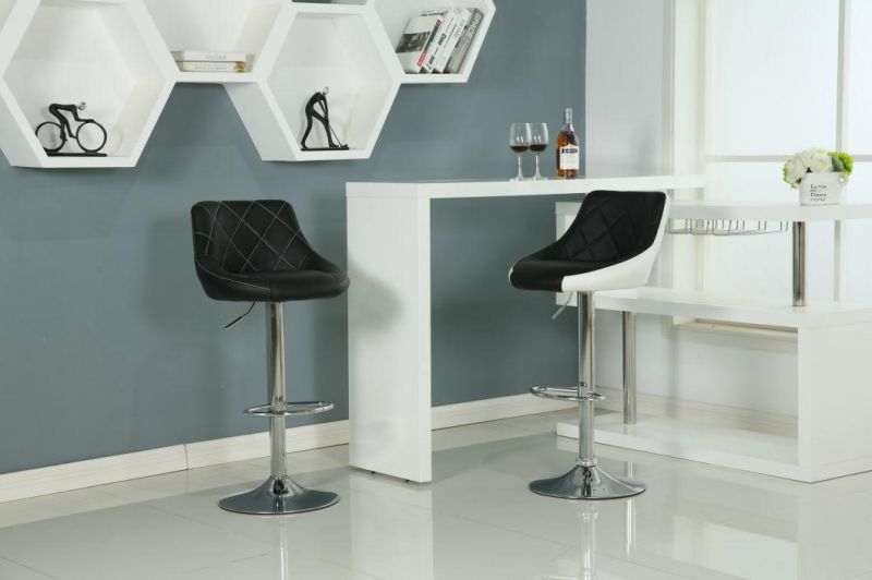 Metal Lift Chair Leather Dining Chair Modern Bar Chair