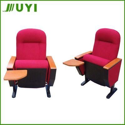 Durable Fabric Furniture Auditorium Chair with Wood Armrest Jy-605r