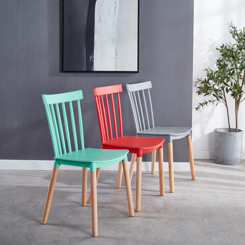 Hawroth to Do Habour Chair Coffee Plastic Chair with Wood Legs