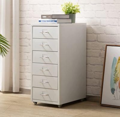 Gdlt 6 Drawers File Cabiet Steel Mobile Rolling Filing Storage Cabinet for Office and Home