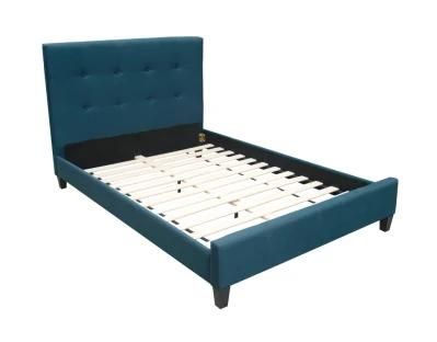 Cheap Wooden Bed with Fabric Cover