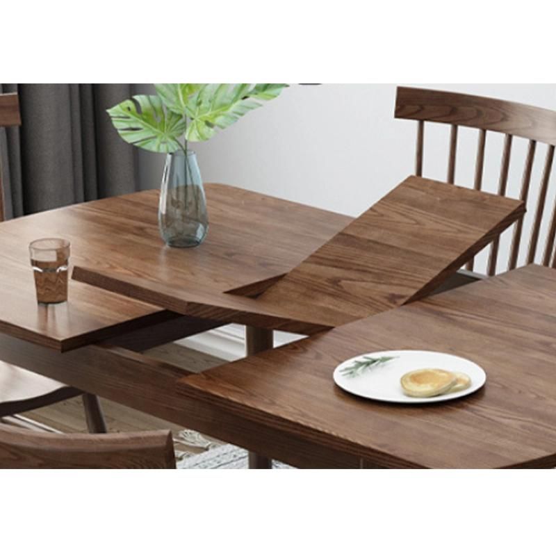 All Solid Wood Nordic Stretch Table Ash Wood Retractable Dining Table Household Simple Log Adjustable Dining Table 0034