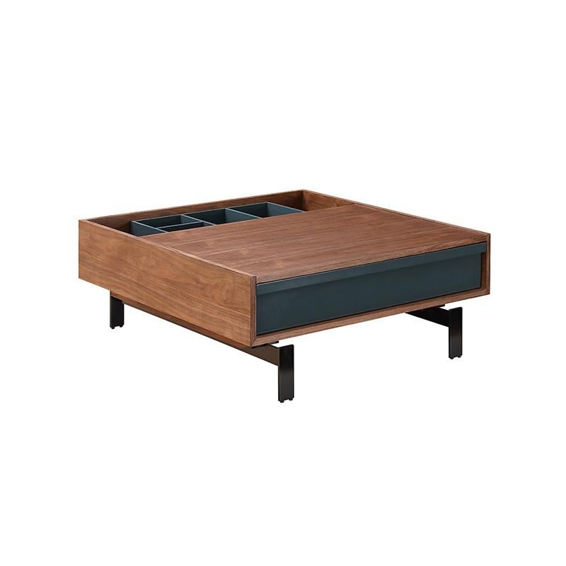 Nordic Minimalist Home Furniture Living Room Center Table Negotiation Design Wooden Coffee Tea Table with Storage