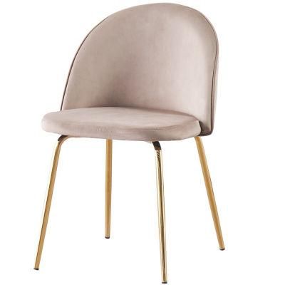 Nordic Restaurant Modern Upholstery Arm Fabric Velvet Dining Chairs