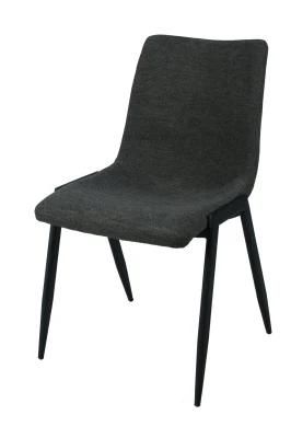Modern Style Restaurant Furniture Event Iron Frame Fabric Black Spray Metal Leg Stacking Without Armrest Dining Chair