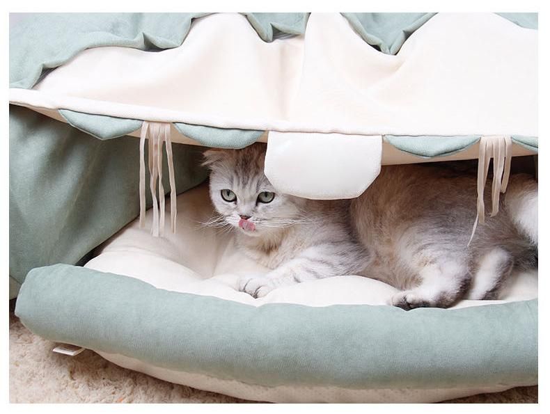 Easy Installation Solid Soft Two Cat Funny Stick Pet House Cat Bed Pet