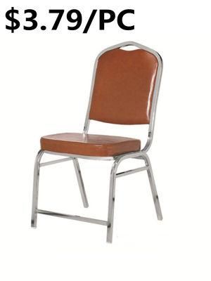 Cheap Price Metal Stackable Fabric Wedding Comfortable Dining Banquet Chair