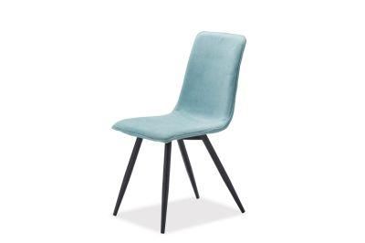 Modern Design Metal Leg Restaurant Furniture Velvet Fabric Leisure Coffee Dining Chair
