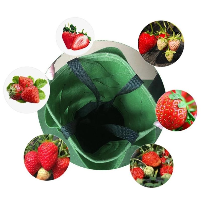 Strawberry Grow Bag DIY Jardinage Potager Strawberry Planter PE Fabrics Vegetable Garden Pots Planters Garden Bag Planting Tool