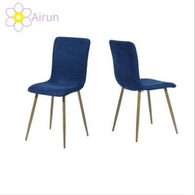 Comfortable High Quality Fabric Modern Velvet Dining Chairs Metal Legs Dining Chair