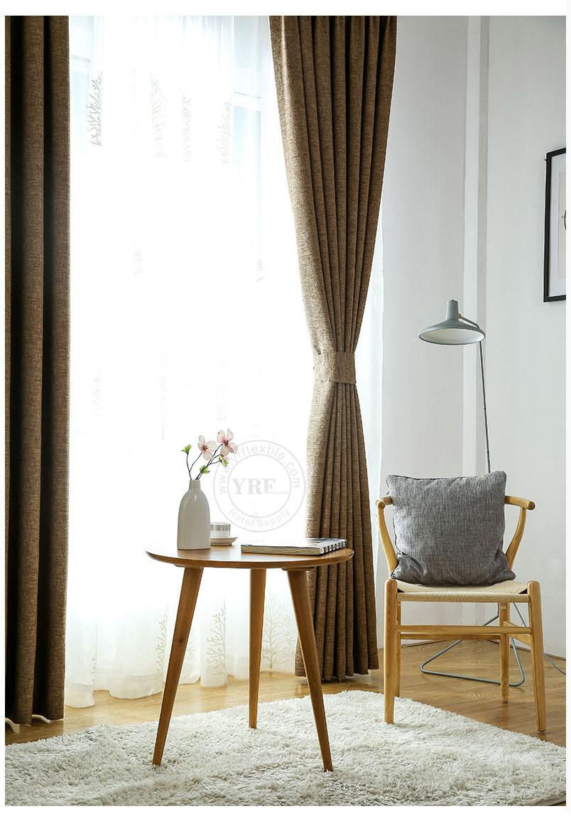 Made in China Linen Soft Plain Curtain Fabric Vertical Blind for Apartment