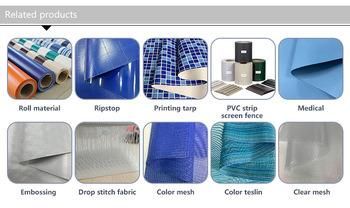 Anti-UV PVC Mesh Tarp Fabrics for Awning Window Blinds Shutters Roller Shades