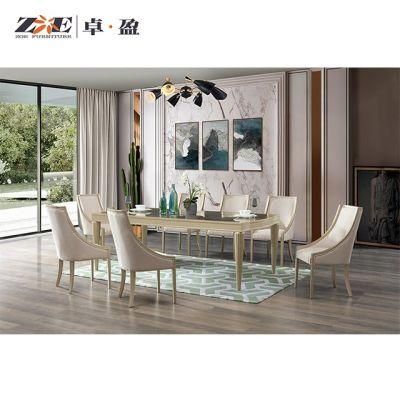 Elegant Wooden Design Fabric Dining Chair in Dining Room Furniture