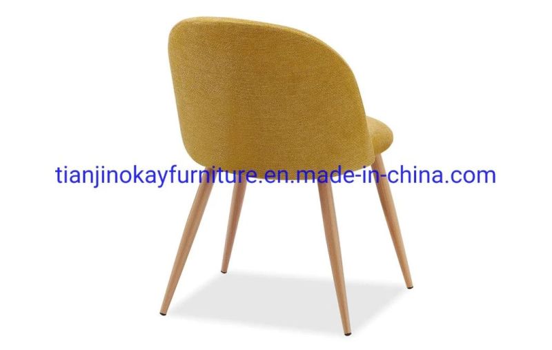 Hot Sale Different Colors Optional PU Leather Dining Chair Bow Chair with Chrome Metal Tube Legs