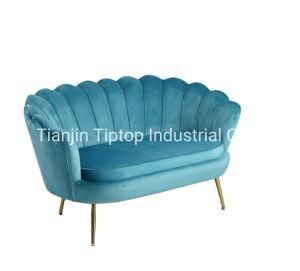 Wholesale Modern Nordic Design Armchair Golden Legs Green Velvet Fabric Upholstered Sofa Chairs