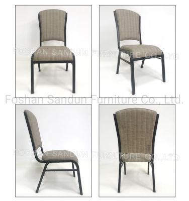 Bending Cushion High Quality Fabric Stacking Metal Event Banquet Chair