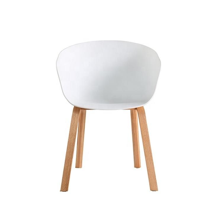 Famous Plastic Half Soft Upholstery Seat Modern PP Wood Dining Chair