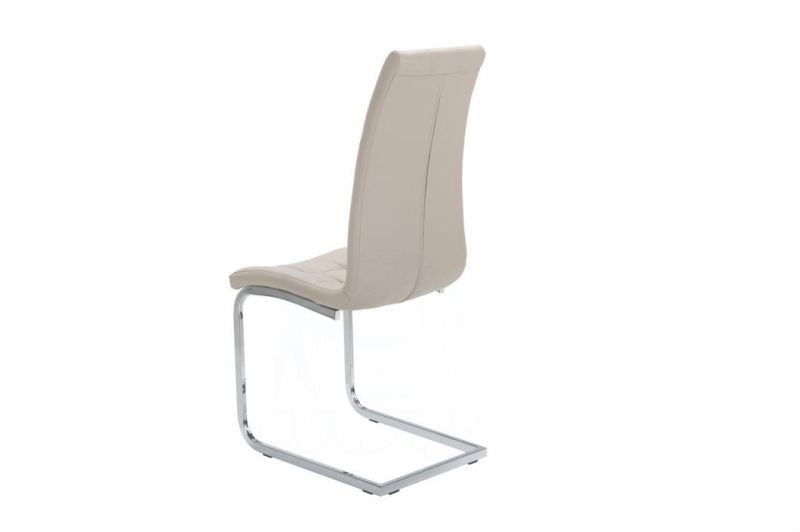 Modern PU Chrome Leg Dining Chair, Hotel Chair