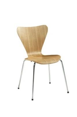 Modern Triangle Plywood Back Metal Restaurant Chair