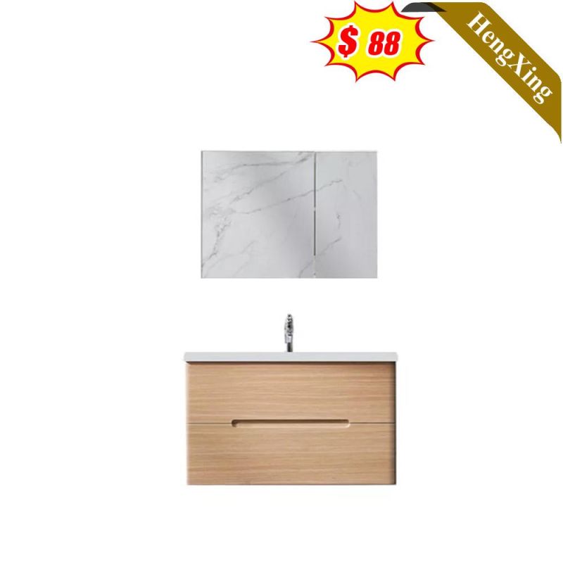 Convenience with Tempered Glass and Vanity Foshan Factory Oak Wood Bathroom Cabinet
