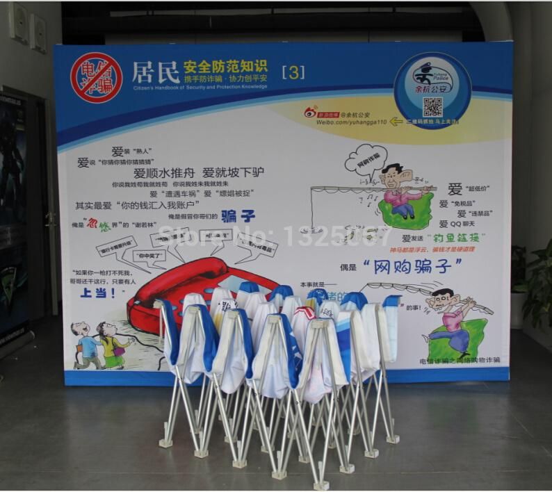 Custom Printed portable Durable Fold Tradeshow Pop Up Display Stand