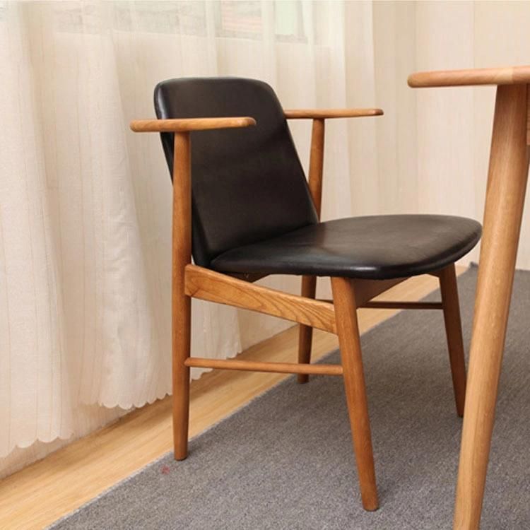 Furniture Modern Furniture Chair Home Furniture Wooden Furniture Handmade Interior Design Velvet Green Upholstered Wooden Material Dining Room Chair with Arms