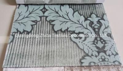 Home Textile Grey Embossed Cut Velvet Pillow Fabric