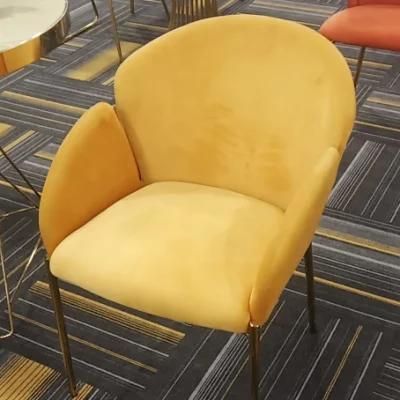 Elegant Design Fabric Dining Chairs with Metal Frame