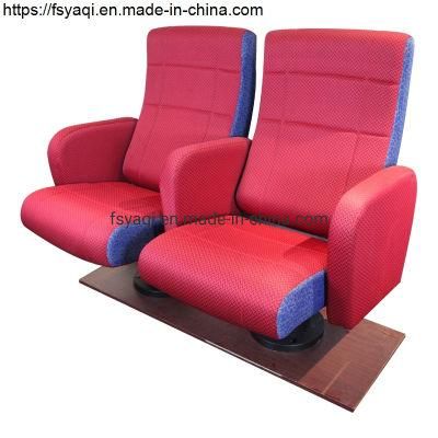 High Density Cushion Auditorium Chair with Wooden Armrest (YA-CA023)