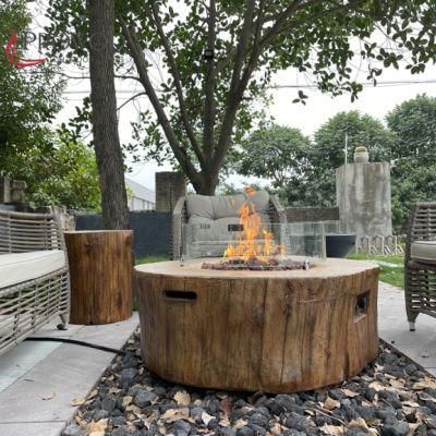 Hot Sale Burning Wood Concrete Gas Fire Table Table