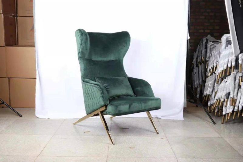 Classical Design Living Room Furniture Velvet Sofa Chair