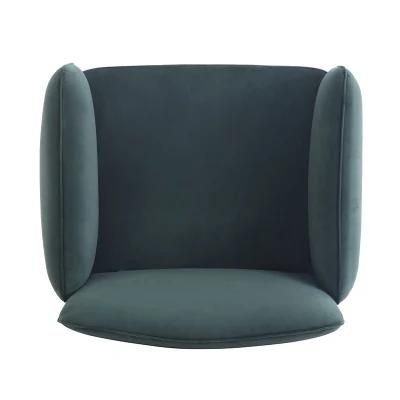 Hot Sale Factory Modern Furniture Upholstered Velvet Fabric Leisure Lounge Chairs