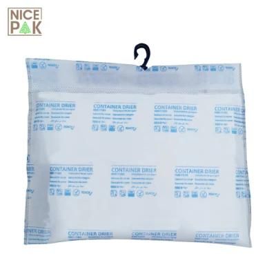 1kg Square Bag Calcium Chloride Container Desiccant with Hook for Food Shipping