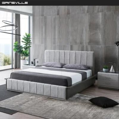 Italian Style Classic Bedroom Furniture Fabric Bed Storage Available Gc1808