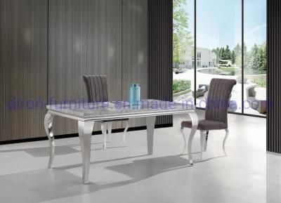 Modern Furniture Stainless Steel Legs Dining Room Chair Grey Upholstered Velvet Dining Chairs