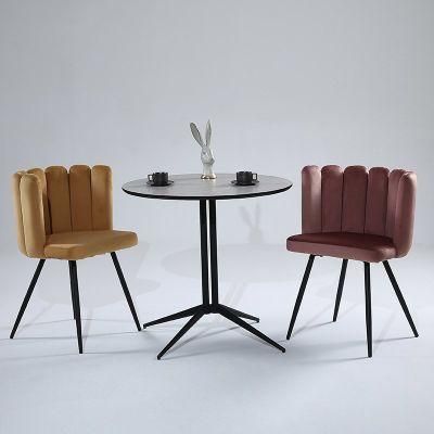 Luxury Design Upholstery Arm Cafe Chair Velvet Dining Chairs