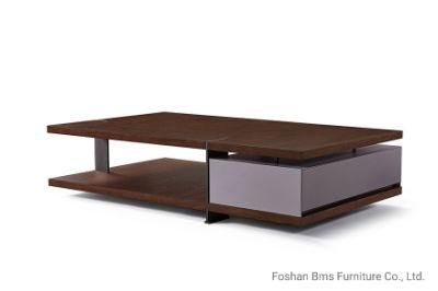 Practical Design with Big Open Storage and Drawer Modern Coffee Table