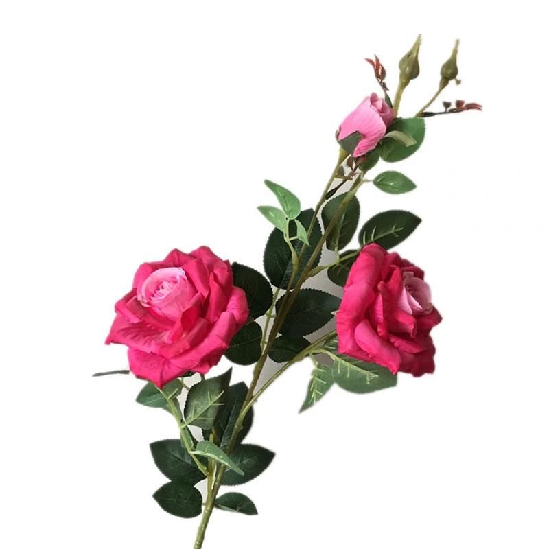 Factory Hotselling Different Design Silk Fabric Rose Artificial Flowers