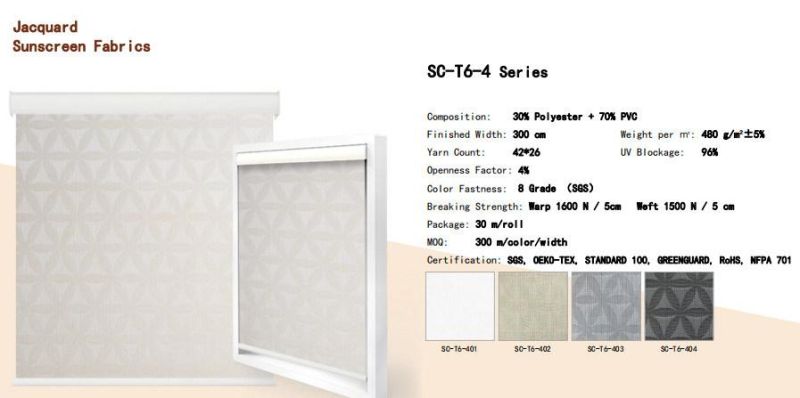 Roller Blinds Fabric with Jacquard Design