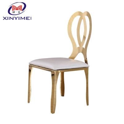 Infinity Wedding Chair with Gold Plated Angel Wing Stainless Steel Chairs