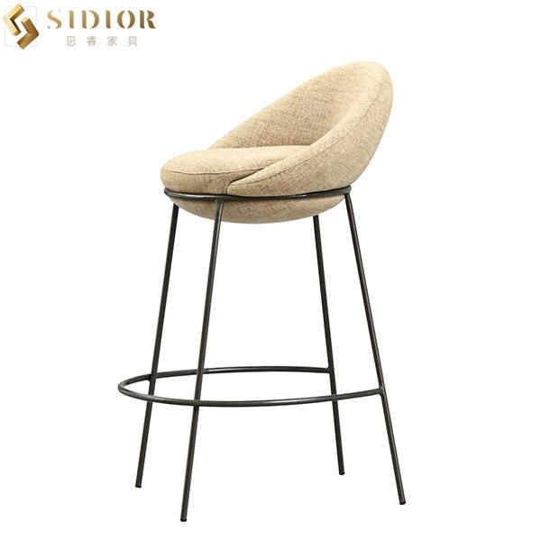 American Style Counter Height Backless Stools Fabric 93cm Height
