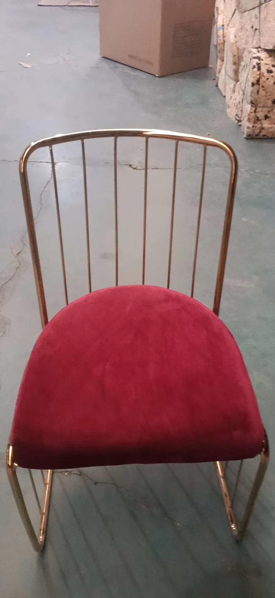 Fabric Metal Set Dining Chair for Coffee Shop