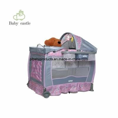 Luxury Colorful Multifunction Infant Baby Bed Folding Baby Crib Infant Cot Playpen Baby Crib with Ce Certificate