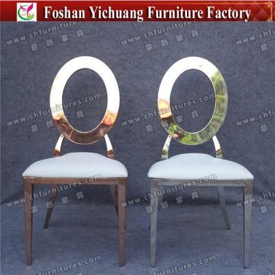 Yc-Ss37 Wedding Furniture New Rose Gold Stainless Steel Chair for Rental