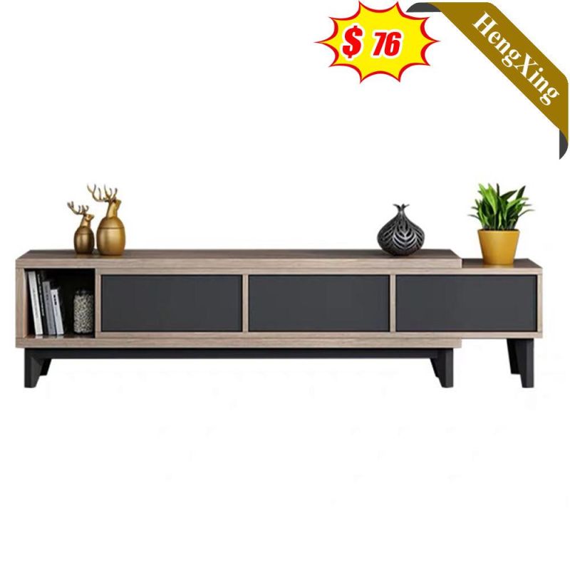 Creative Style Grey Mixed Color Living Room Furniture Wooden Storage TV Stand with Drawers Cabinet