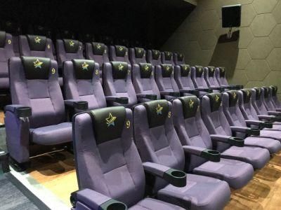Soft-Fabric, Luxury and Cozy Cinema Chair for Home and Movie Theater Cinemas Seating with Cupholder