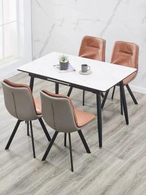 Nordic Dining Chairblack Faux Leather Dining Chairdining Tables with Chairs Modern