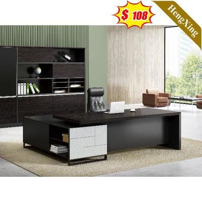 Modern Melamine Wooden Office Furniture Chairs L Shape Executive Manager Office Desk Study Beside Table