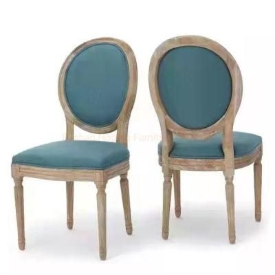 White Antique Dining Furniture Round Back Metal Wood French Wedding Chair Restaurant Cafe Resort Banquet Events Party Silla De Comedor